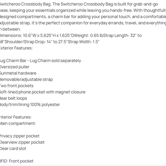 Lug SWITCHEROO Indigo Navy Crossbody Bag - Picture 2 of 2